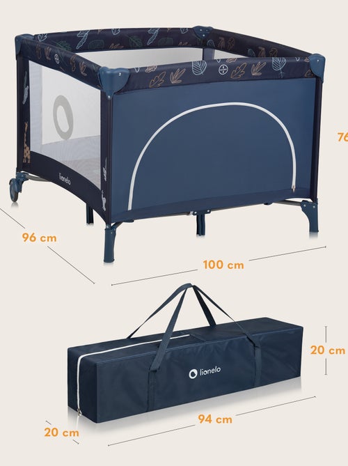 Babybox LIONELO Bonnie – 100 x 96 cm – Comfortabel matras – Wieltjes – Draagtas - Kiabi Babybox LIONELO Bonnie – 100 x 96 cm – Comfortabel matras – Wieltjes – Draagtas - Kiabi