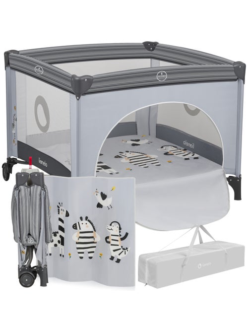 Babybox LIONELO Bonnie – 100 x 96 cm – Comfortabel matras – Wieltjes – Draagtas - Kiabi Babybox LIONELO Bonnie – 100 x 96 cm – Comfortabel matras – Wieltjes – Draagtas - Kiabi