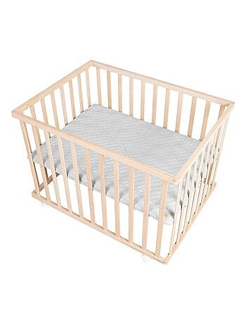Babybox van massief biologisch beukenhout met waterafstotend boxkleed 'roba style' roba