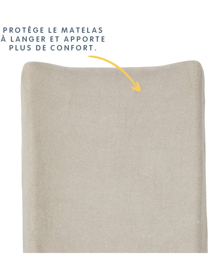 Babycalin - aankleedkussenhoes 50 x 70 in katoen/polyester - taupe Lichtbruin - Kiabi