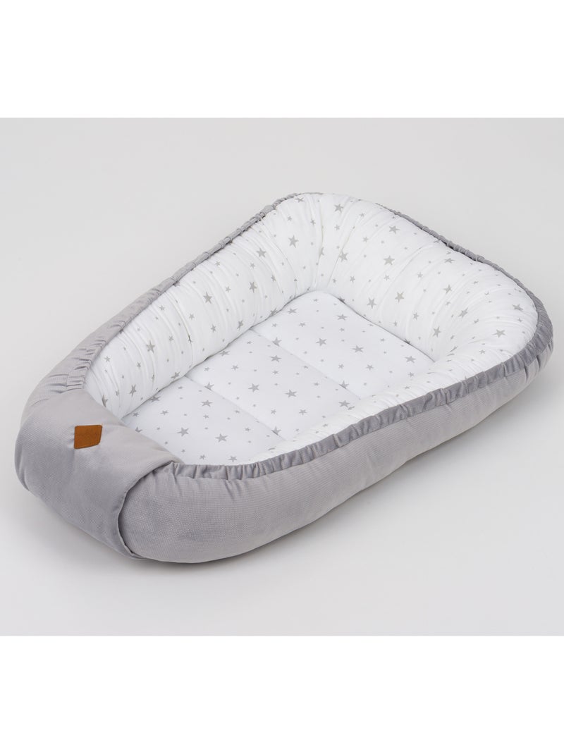 Babycocon gewatteerd met fluweel - nestje als bedverkleiner, stella Grijs - Kiabi