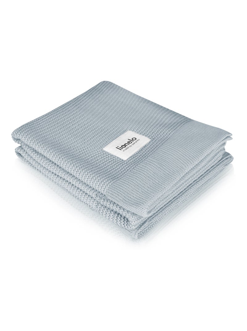 Babydeken 100% katoen LIONELO – Hypoallergeen – Antibacterieel – 100 × 75 cm Grijs - Kiabi