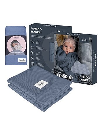 Babydeken en doek van natuurlijke bamboe LIONELO