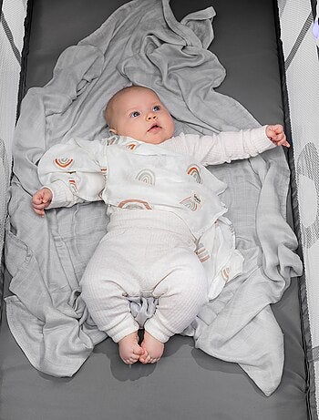 Babydeken en doek van natuurlijke bamboe LIONELO