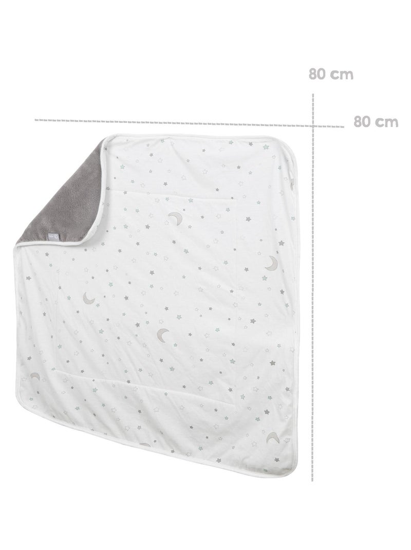 Babydeken van katoenjersey en fleece 'Sternenzauber' ROBA Grijs - Kiabi