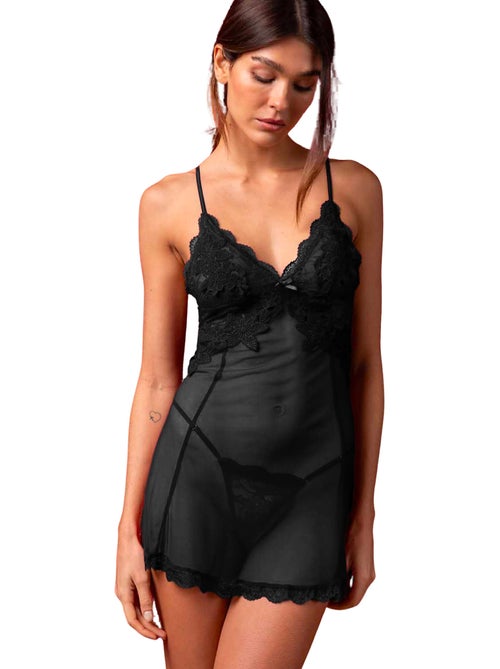 Babydoll en string audrey - Kiabi