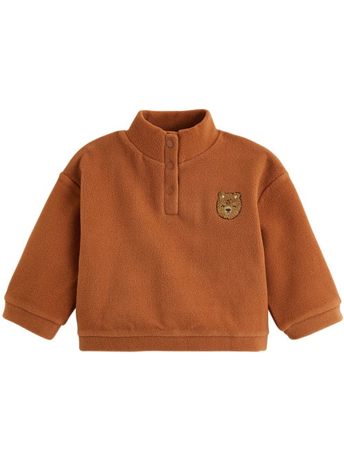 Babyfleece sweatshirt moka - Kiabi
