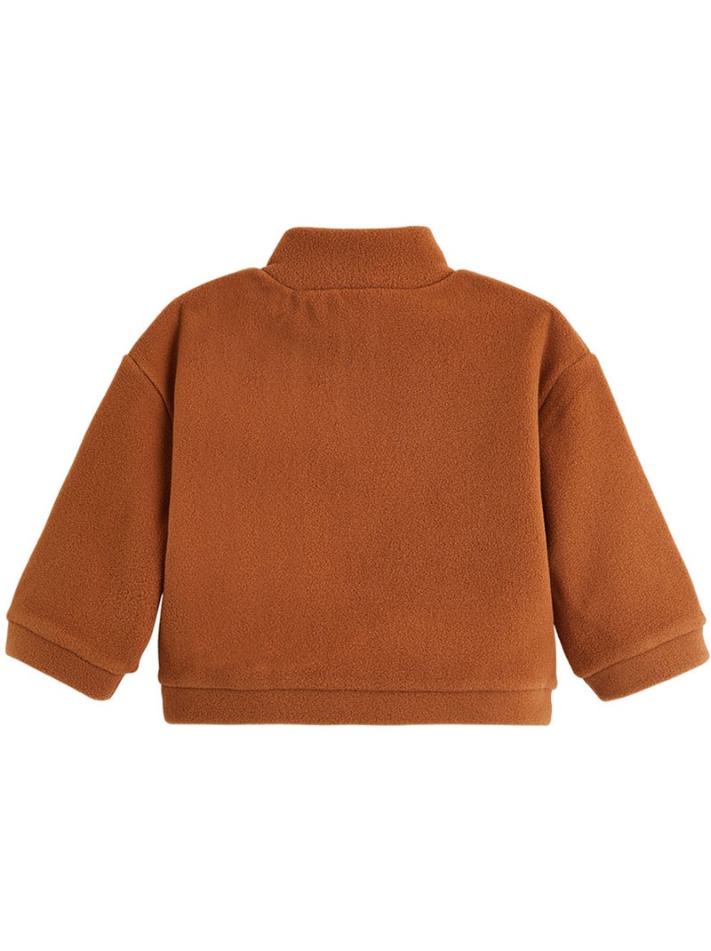 Babyfleece sweatshirt moka Bruin - Kiabi