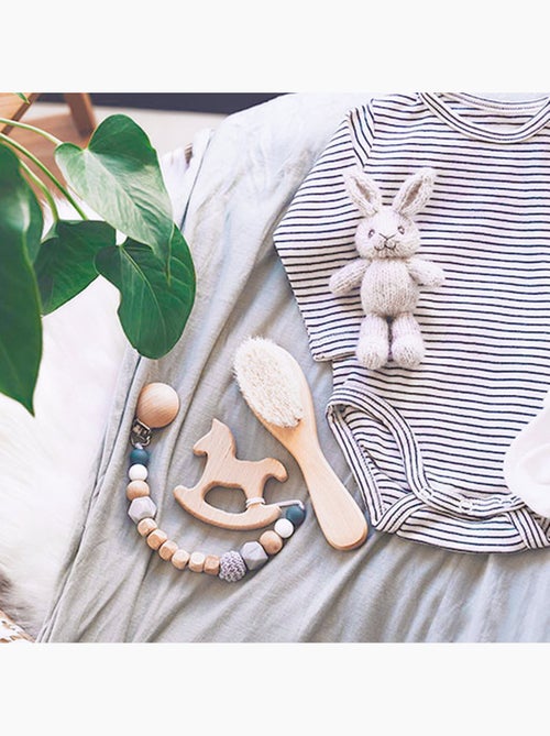 Babyhaarsborstel geitenharen houten handvat - Kiabi Babyhaarsborstel geitenharen houten handvat - Kiabi