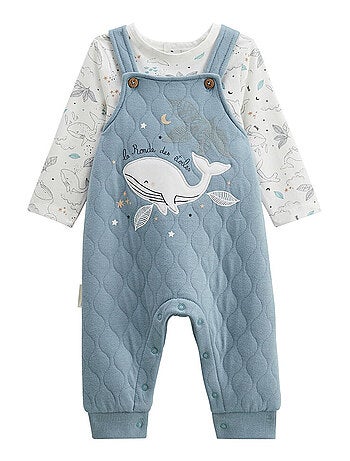 Babyjumpsuit van gewatteerd katoen en petite balade t-shirt
