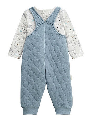 Babyjumpsuit van gewatteerd katoen en petite balade t-shirt