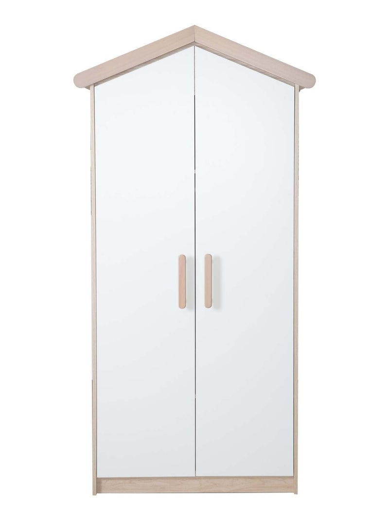 Babykast met 2 deuren en soft-close - ROBA 'Cabane' Wit/Hout - Kiabi