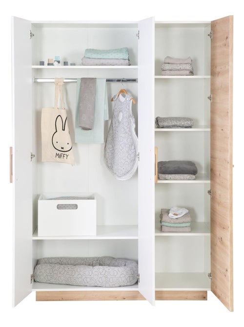 Babykast met 3 draaideuren, eikendecor - roba 'lion' - Kiabi