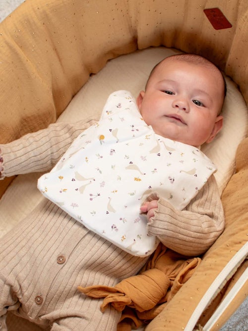 Babymand met matras, dekbed en fitted sheet, gouden stipjes - Kiabi