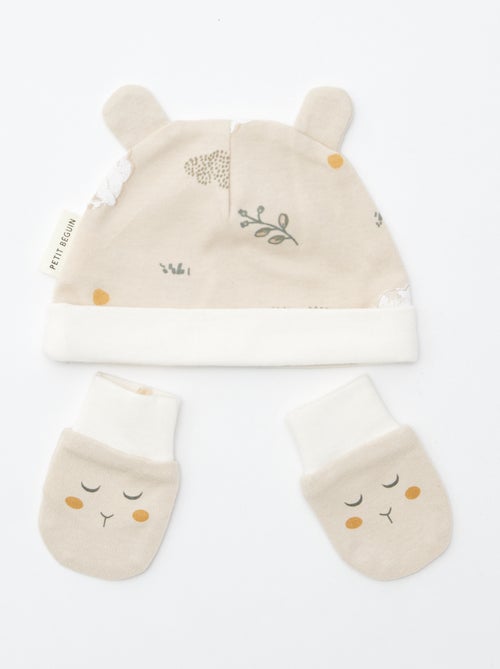 Babymuts en -handschoenen 'Petit Béguin' - Kiabi