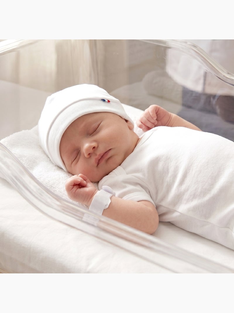 Babymutsje van katoenjersey Wit - Kiabi