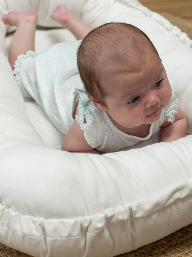 Babynest verkleiner van bed in katoenen mousseline Ecru - Kiabi