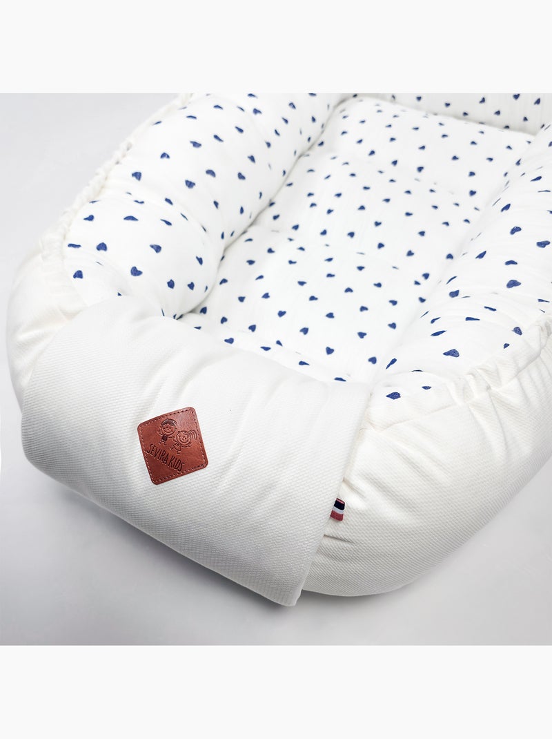 Babynestje bedverkleiner van katoen Blauw - Kiabi