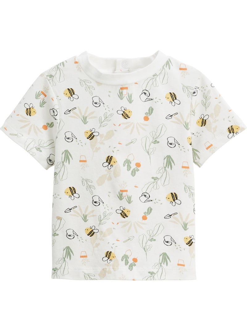 Babyoveralls set van katoenen gaas en Eden T-shirt Beige - Kiabi