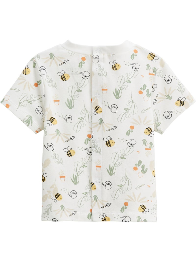 Babyoveralls set van katoenen gaas en Eden T-shirt Beige - Kiabi