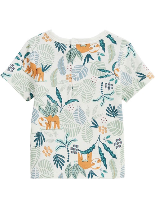 Babyoveralls set van katoenen gaas en een Adventurer T-shirt. - Kiabi