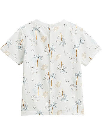 Babyoveralls set van katoenen gaas en noisette t-shirt