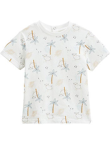 Babyoveralls set van katoenen gaas en noisette t-shirt