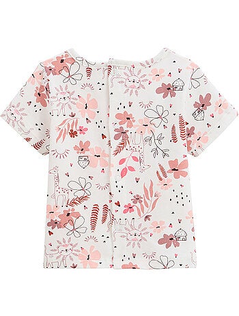 Babyoveralls set van katoenen gaas en petit safari t-shirt