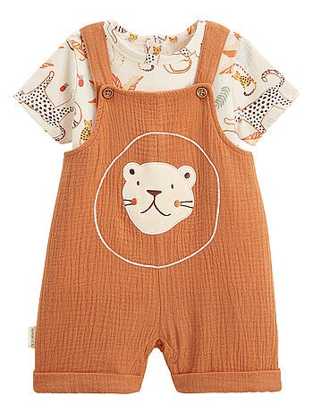 Babyoveralls set van katoenen gaas en Tango T-shirt