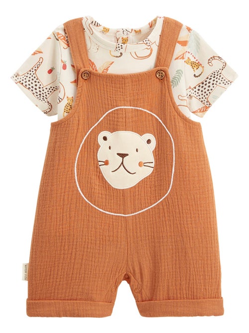 Babyoveralls set van katoenen gaas en Tango T-shirt - Kiabi