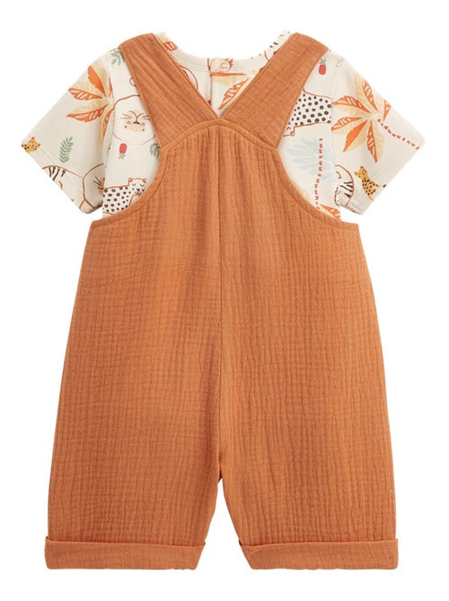 Babyoveralls set van katoenen gaas en Tango T-shirt - Kiabi