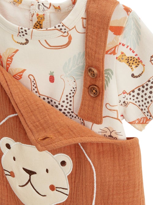Babyoveralls set van katoenen gaas en Tango T-shirt - Kiabi