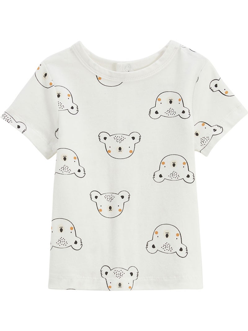 Babyoveralls set van wafelgebreid katoen en Mini Dream T-shirt Mosterd - Kiabi