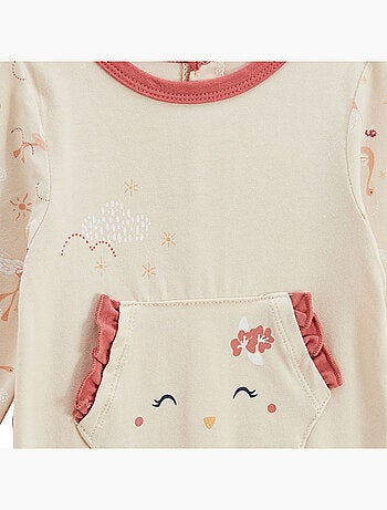 Babypyjama met oprolbare voetjes zomerpoëzie