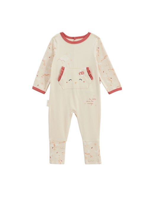 Babypyjama met oprolbare voetjes Zomerpoëzie - Kiabi