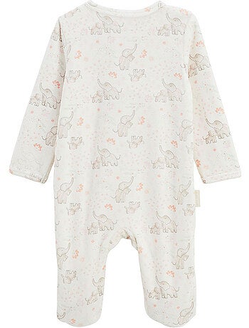 Babypyjama van fluweel met een brugsluiting, badian