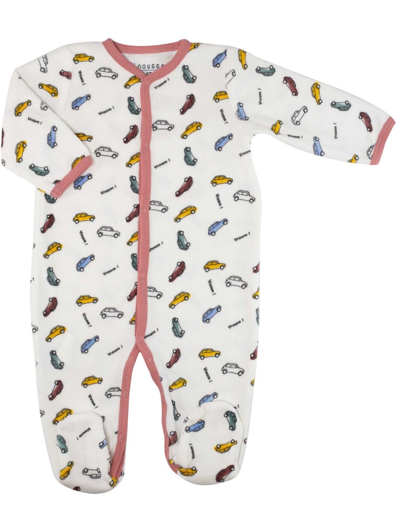 Babypyjama van fluweel Wit - Kiabi