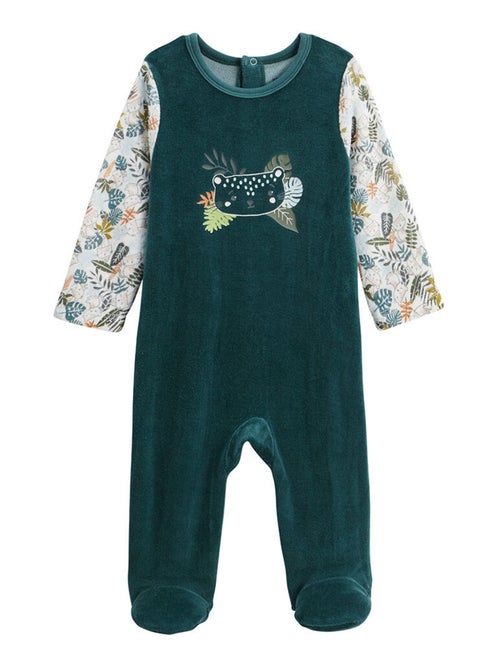 Babypyjama van velours met baldakijn - Kiabi