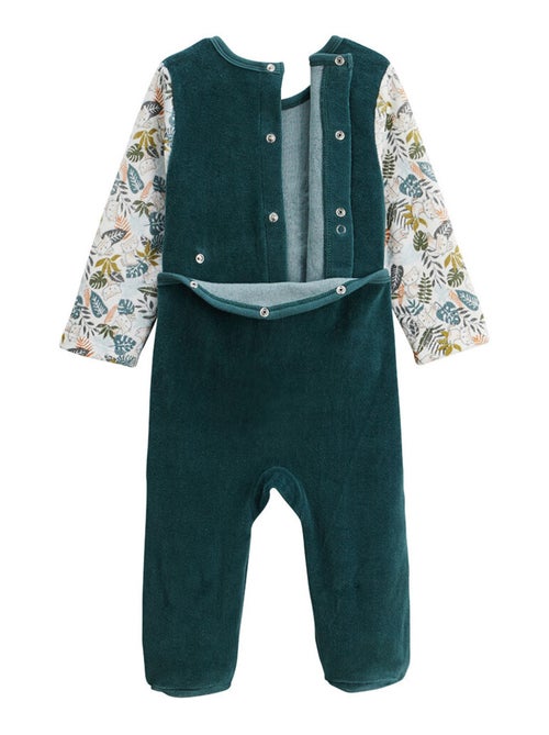Babypyjama van velours met baldakijn - Kiabi