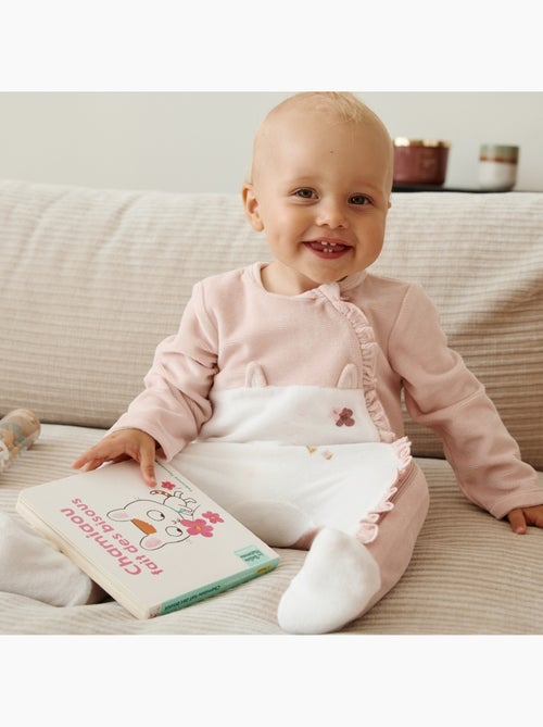 Babypyjama van velours met ritssluiting miette - Kiabi