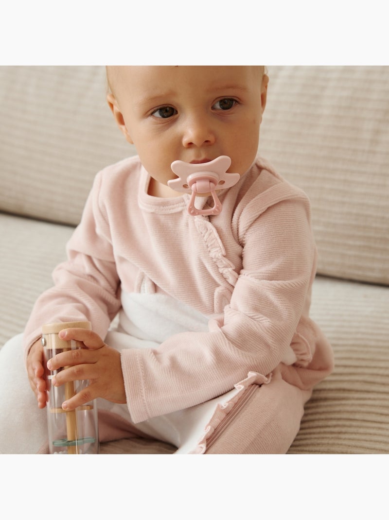 Babypyjama van velours met ritssluiting miette Roze - Kiabi