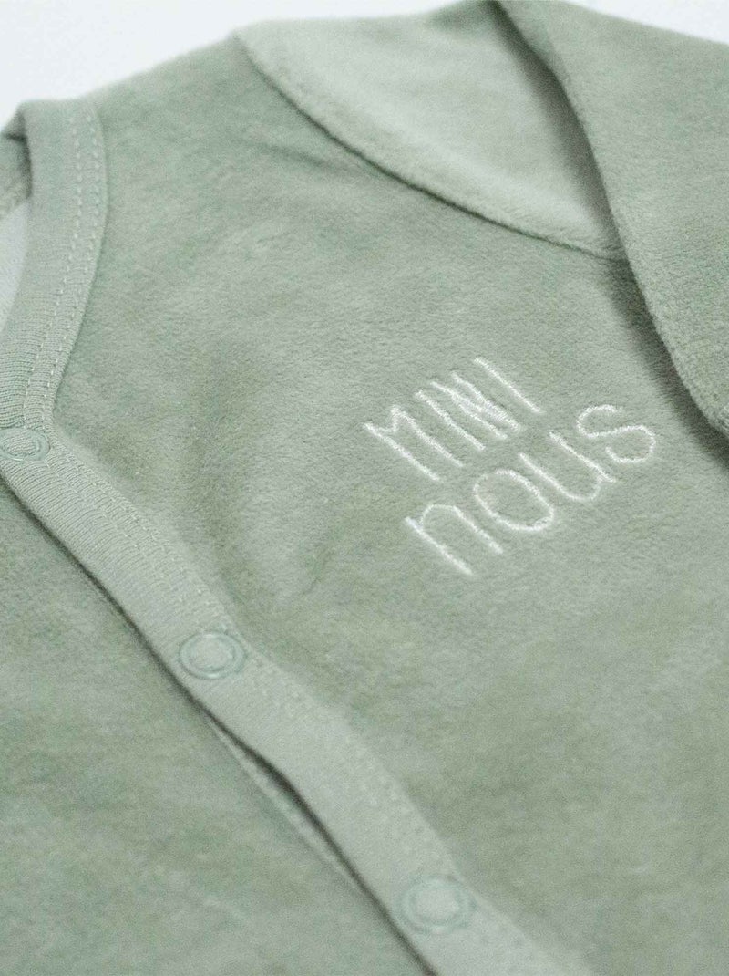 Babypyjama voor pasgeborenen met opening aan de voorkant Groen - Kiabi