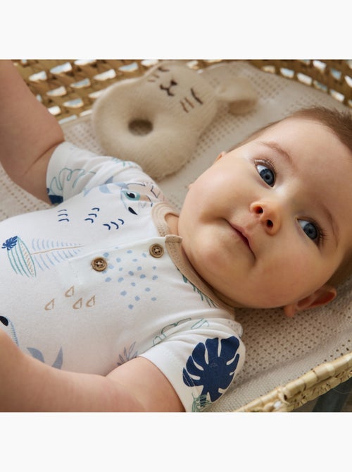 Babyrompertje en katoenen gaasbroekje met toekanmotief - Kiabi
