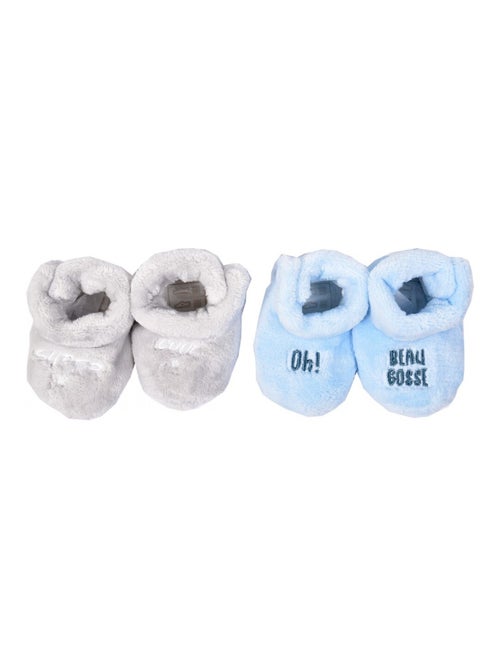 Babyschoentjes Cocooning Fantaisie - Set van 2 - Kiabi Babyschoentjes Cocooning Fantaisie - Set van 2 - Kiabi