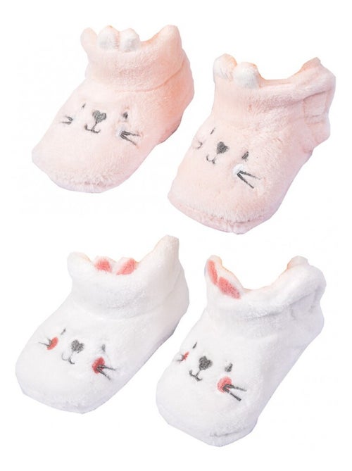 Babyschoentjes Cocooning Fantaisie - Set van 2 - Kiabi Babyschoentjes Cocooning Fantaisie - Set van 2 - Kiabi