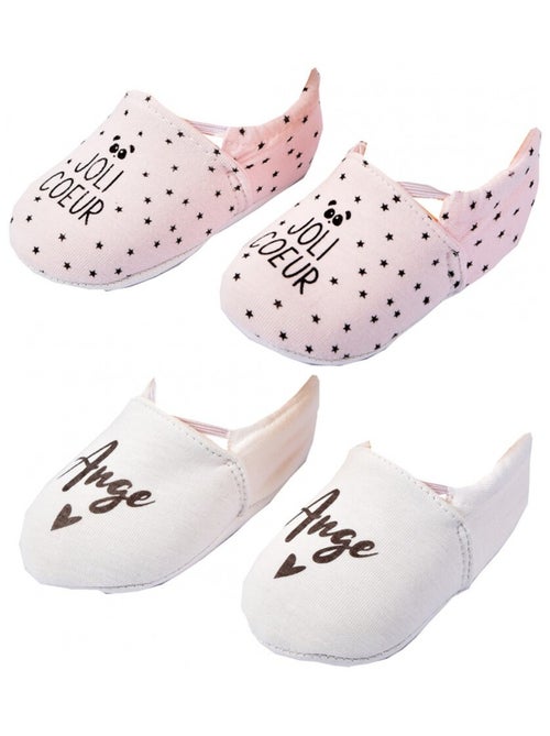 Babyschoentjes Cocooning Fantaisie - Set van 2 - Kiabi Babyschoentjes Cocooning Fantaisie - Set van 2 - Kiabi