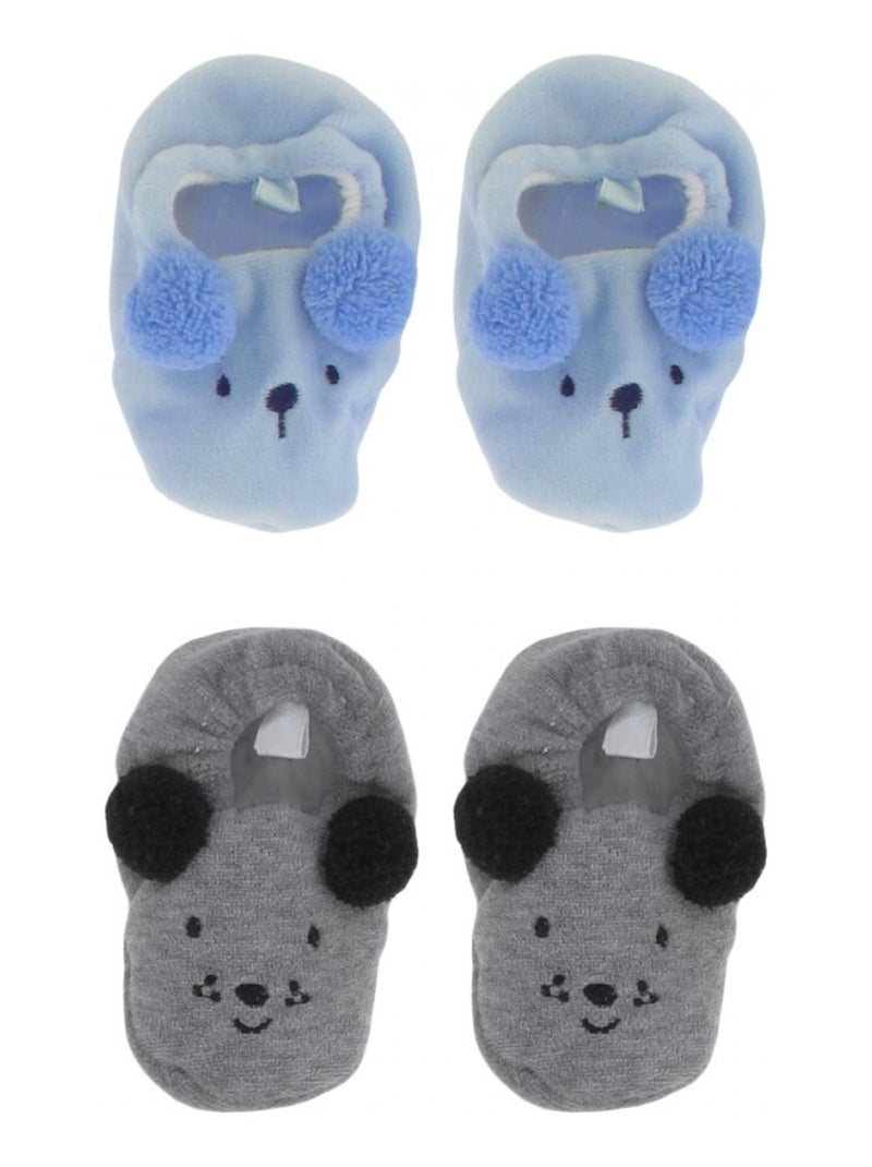 Babyschoentjes set van 2 Bleekroze - Kiabi