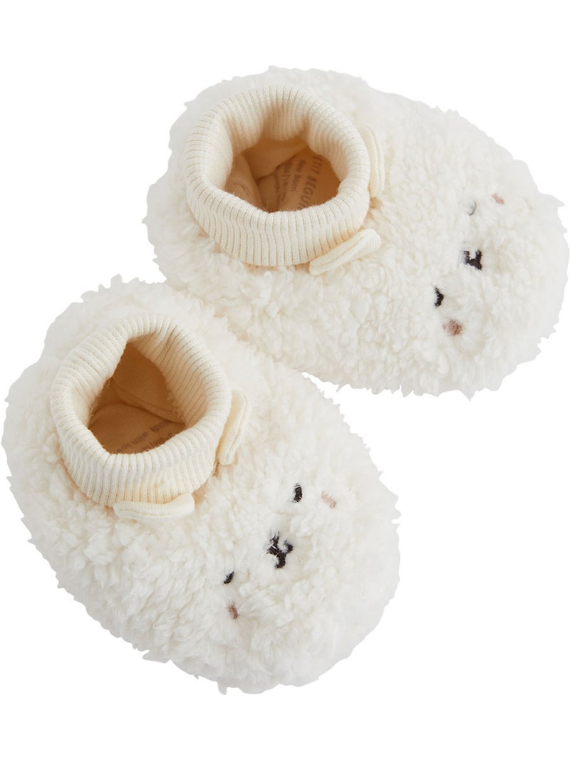 Babyschoentjes van karamelkleurige sherpa Ecru - Kiabi