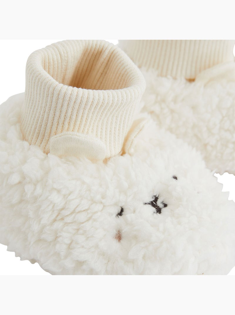 Babyschoentjes van karamelkleurige sherpa Ecru - Kiabi