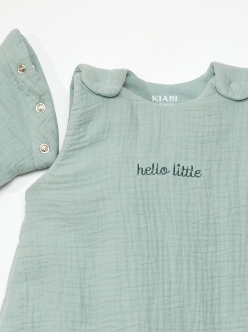 Babyslaapzak van luchtig katoen - TOG 2.5 GROEN - Kiabi